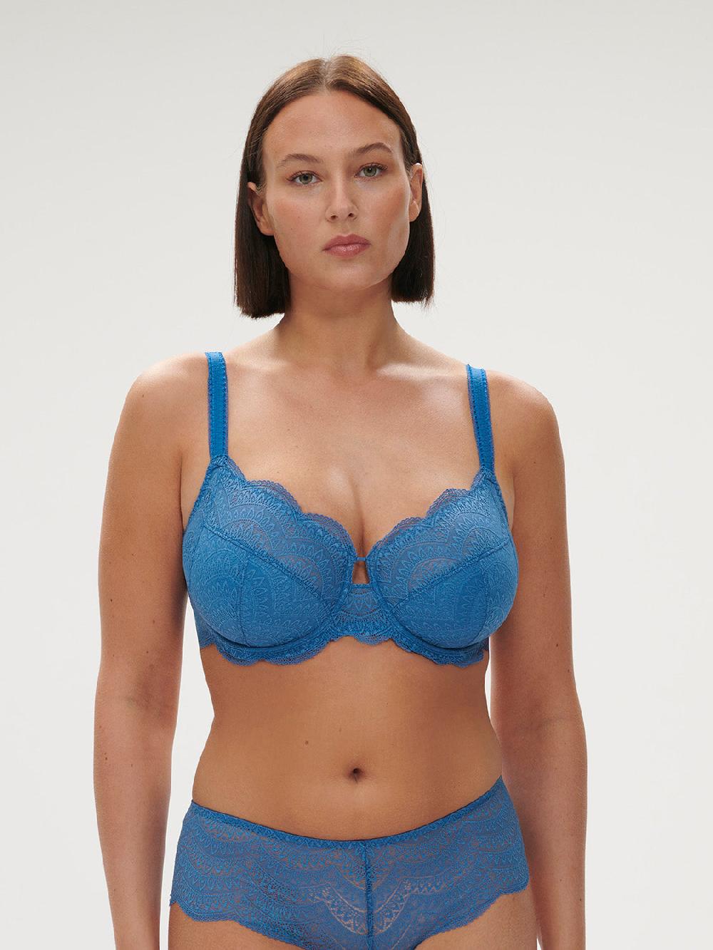 simone pérèle Soutien-gorge avec armature emboitant - Bleu Myosotis