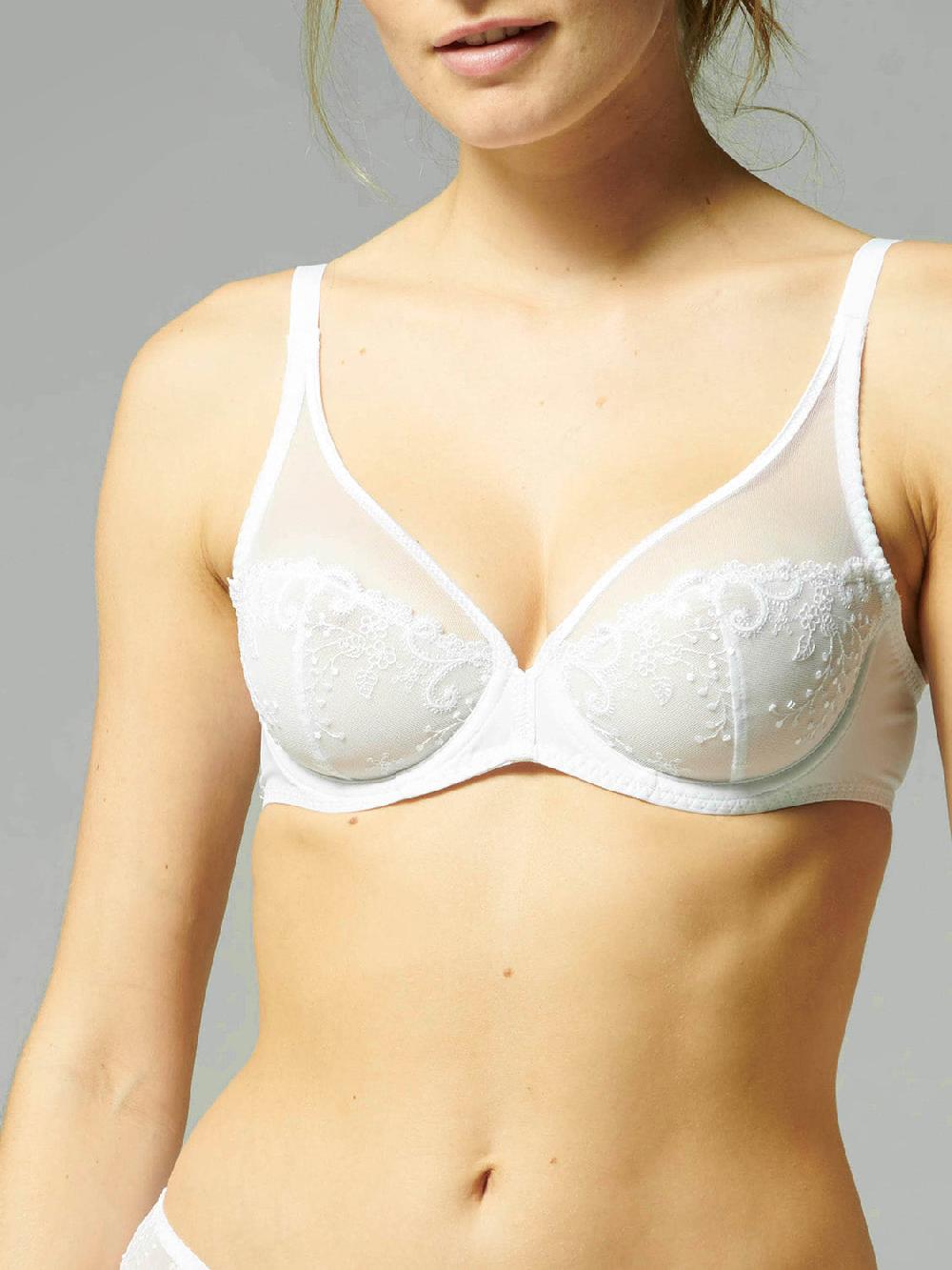 simone pérèle Soutien-gorge avec armatures décolleté plongeant - Blanc