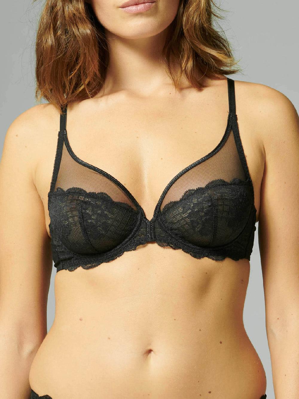 Simone Pérèle Soutien-gorge Avec Armatures Décolleté Plongeant - Noir