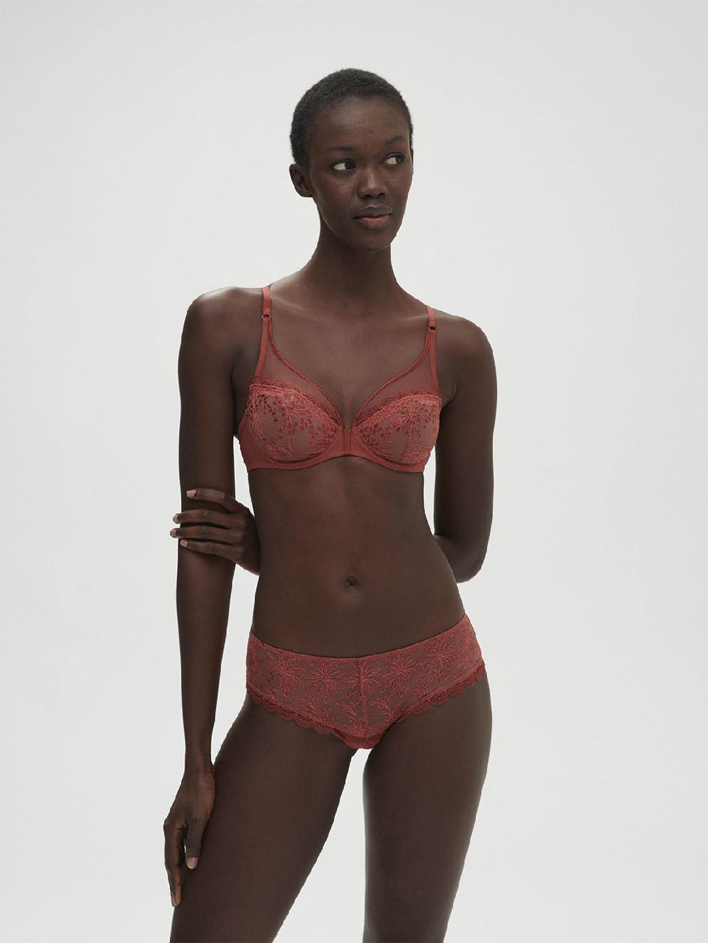 Simone Pérèle Soutien-gorge Avec Armatures Décolleté Plongeant - Terre De Sienne