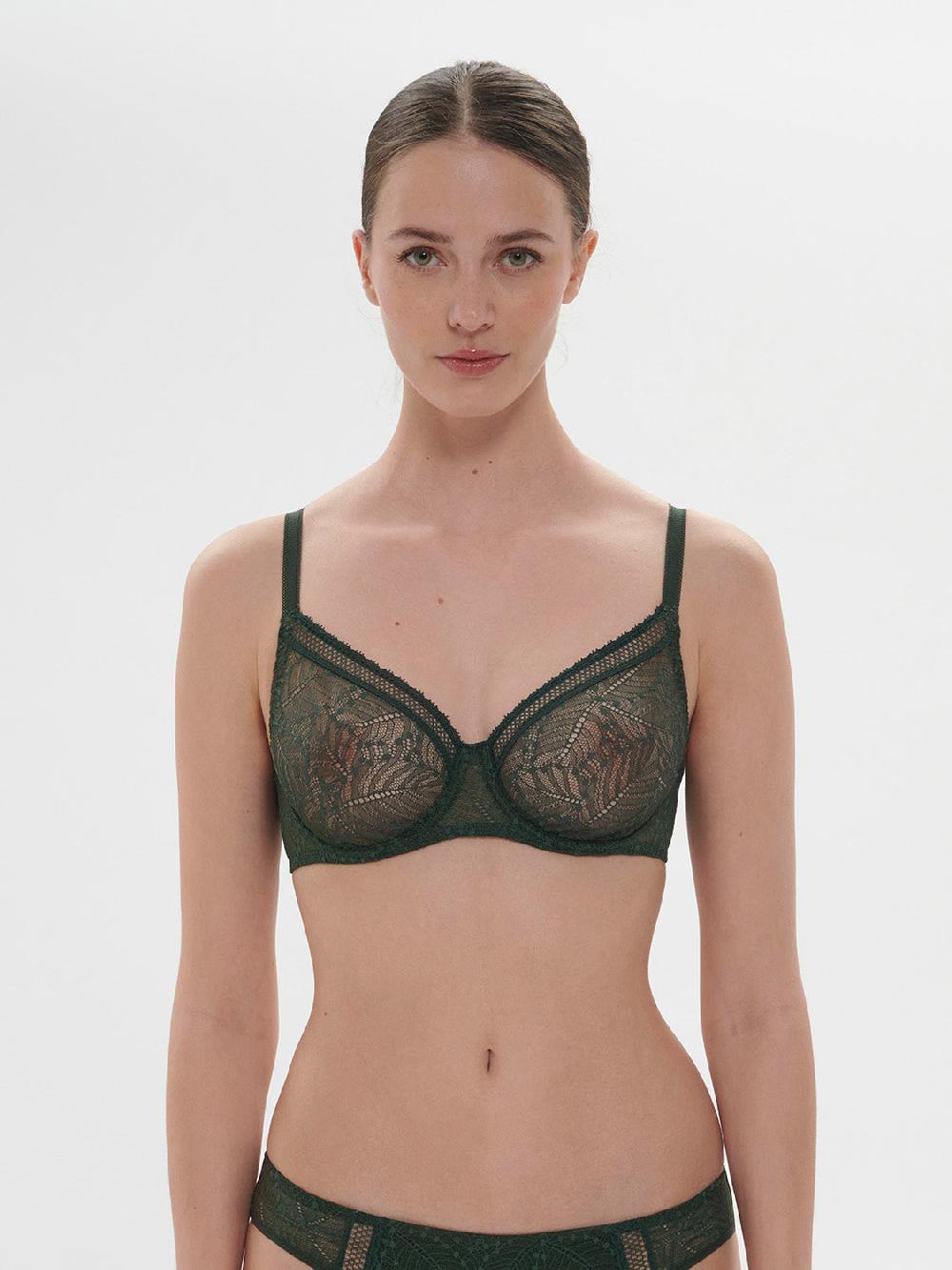 simone pérèle Soutien-gorge avec armatures moulé décolleté plongeant - Vert Icône