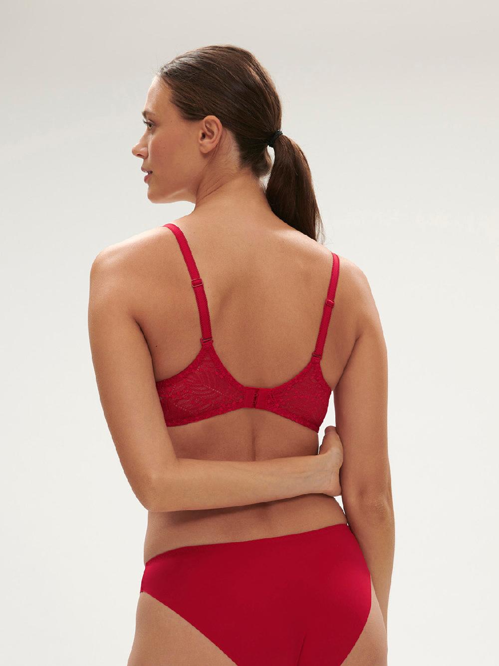 Simone Pérèle Soutien-gorge Avec Armatures Moulé Décolleté Plongeant - Rubis/rose