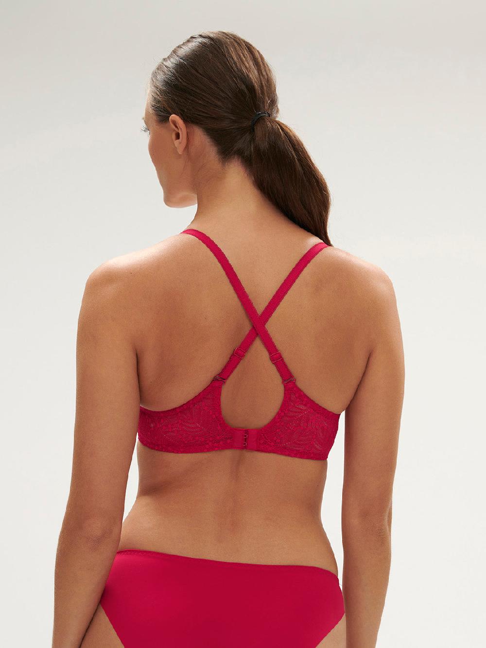 Simone Pérèle Soutien-gorge Avec Armatures Moulé Décolleté Plongeant - Rubis/rose