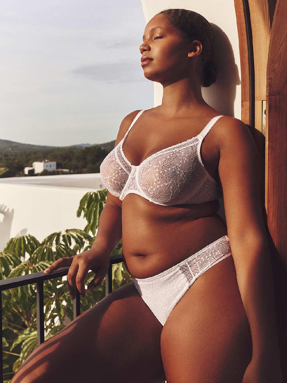 simone pérèle Soutien-gorge avec armatures moulé décolleté plongeant - Blanc