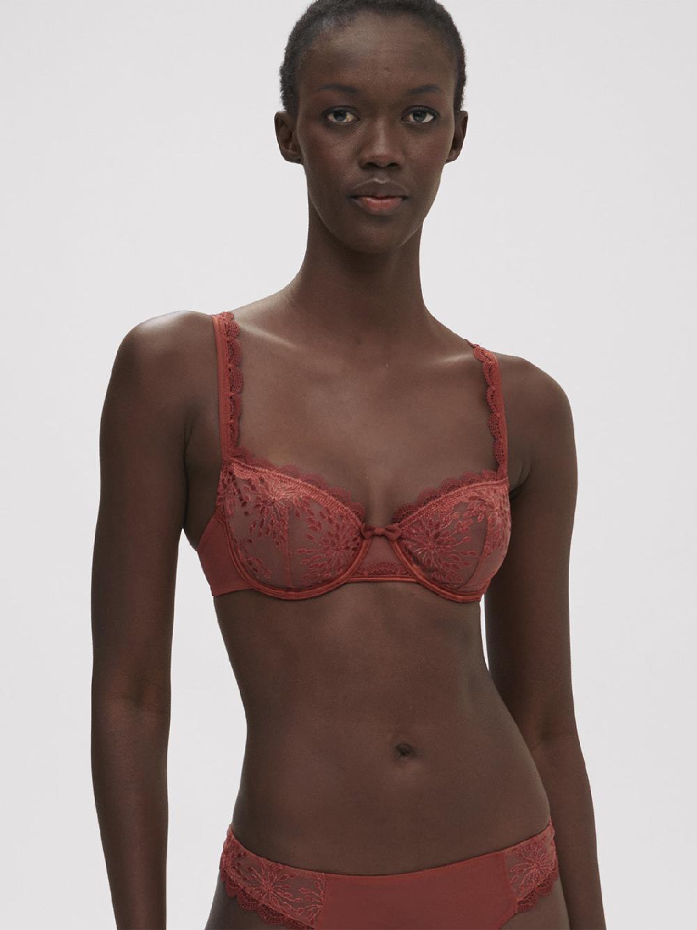 simone pérèle Soutien-gorge corbeille - Terre de Sienne