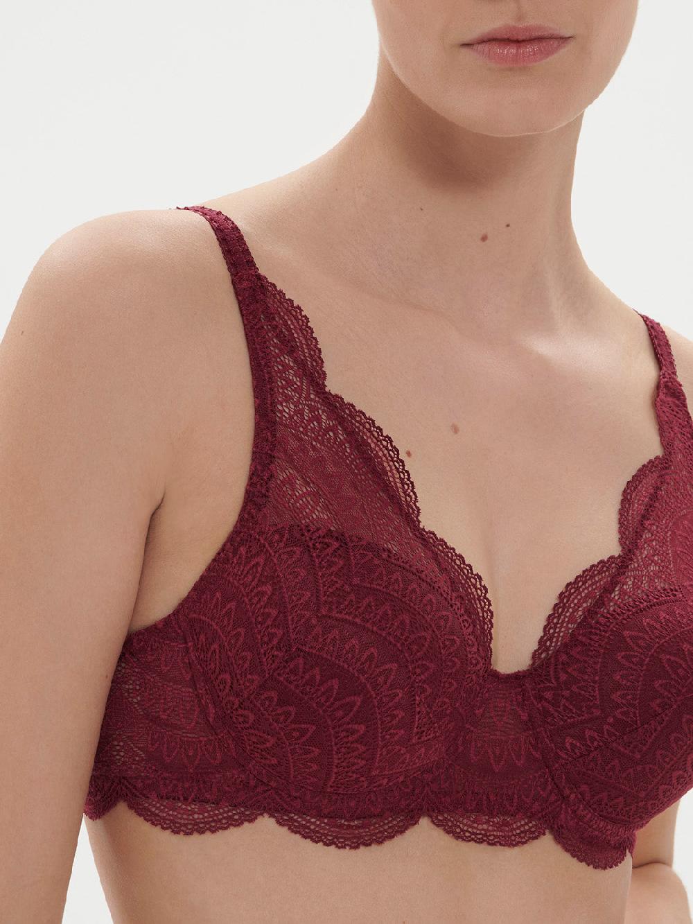 Simone Pérèle Soutien-gorge Décolleté Carré En Spacer 3D - Rouge Spinelle