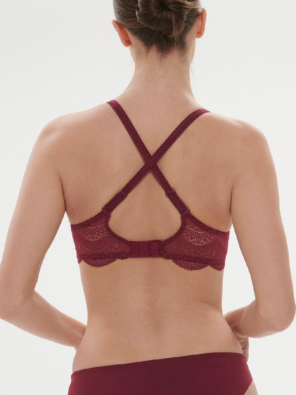 Simone Pérèle Soutien-gorge Décolleté Carré En Spacer 3D - Rouge Spinelle