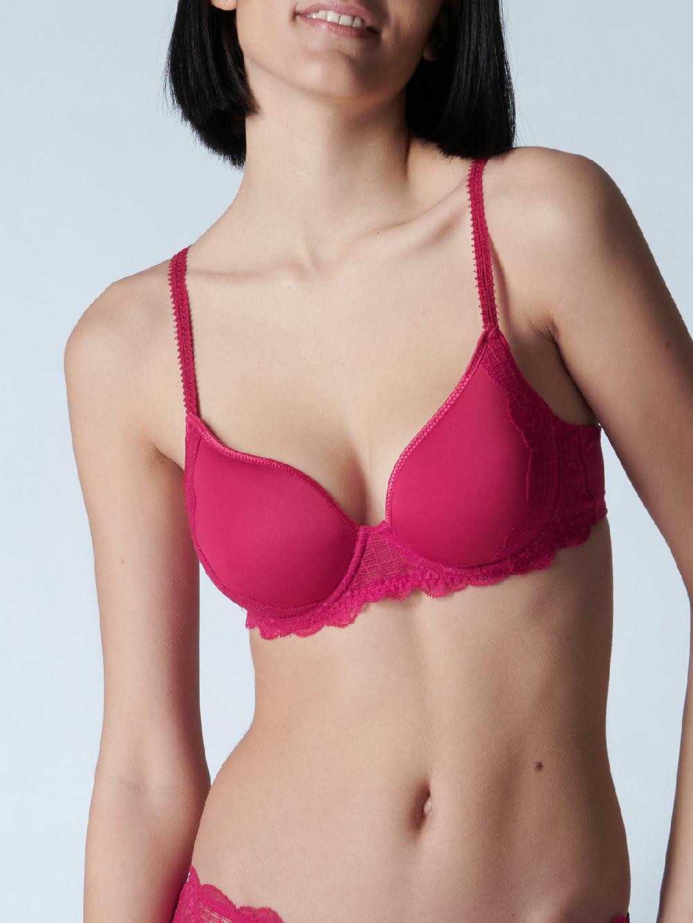 Simone Pérèle Soutien-gorge Emboitant Décolleté Plongeant - Cranberry