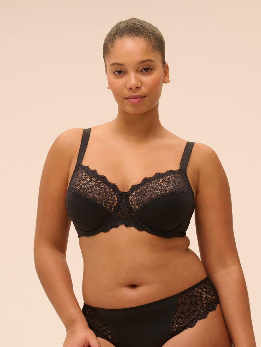 simone pérèle Soutien-gorge emboitant grande taille - Noir