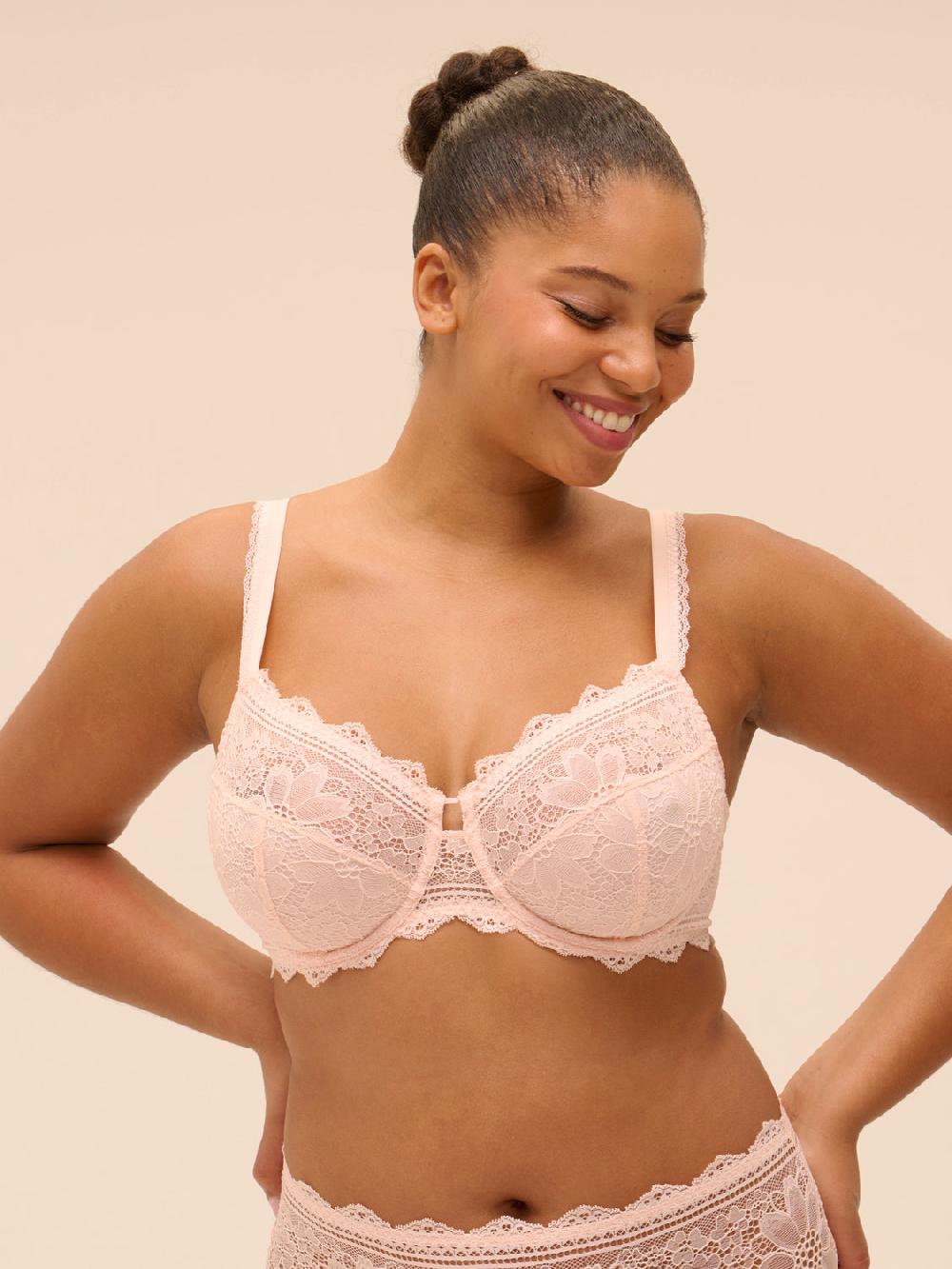 simone pérèle Soutien-gorge emboitant pour poitrine généreuse - Poudre Pétale