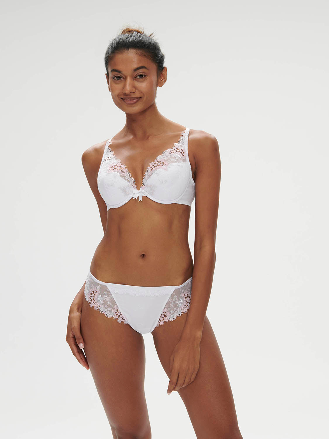 Simone Pérèle Soutien-gorge Push-up Décolleté Plongeant - Blanc Cristal