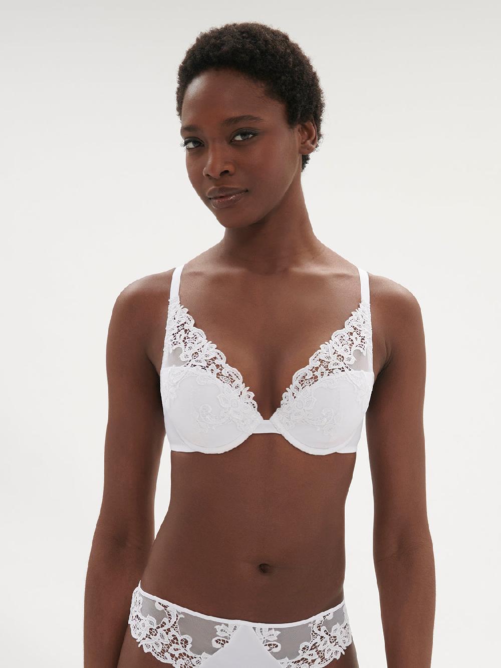 simone pérèle Soutien-gorge push-up décolleté plongeant - Blanc
