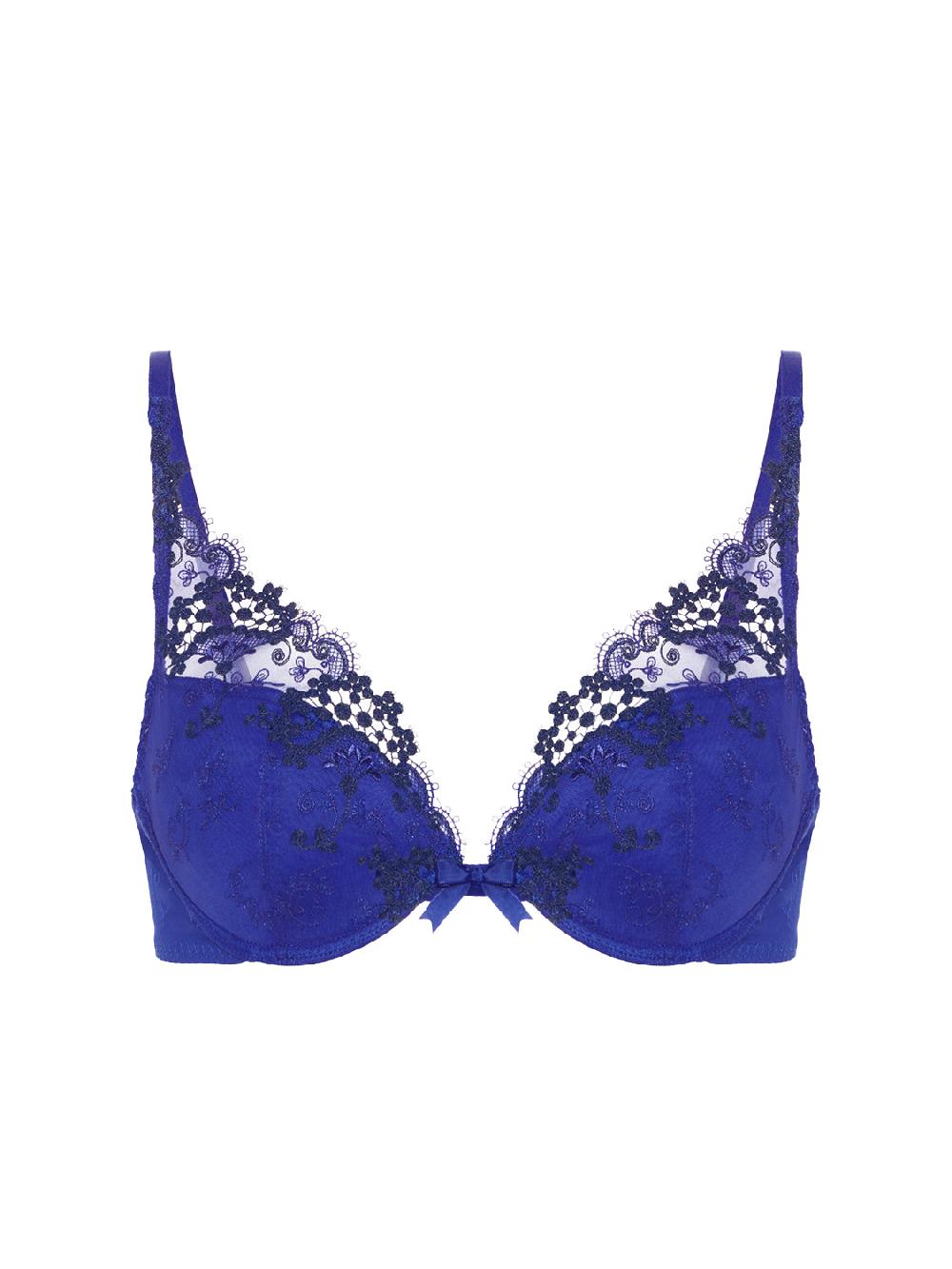 Simone Pérèle Soutien-gorge Push-up Décolleté Plongeant - Bleu électrique