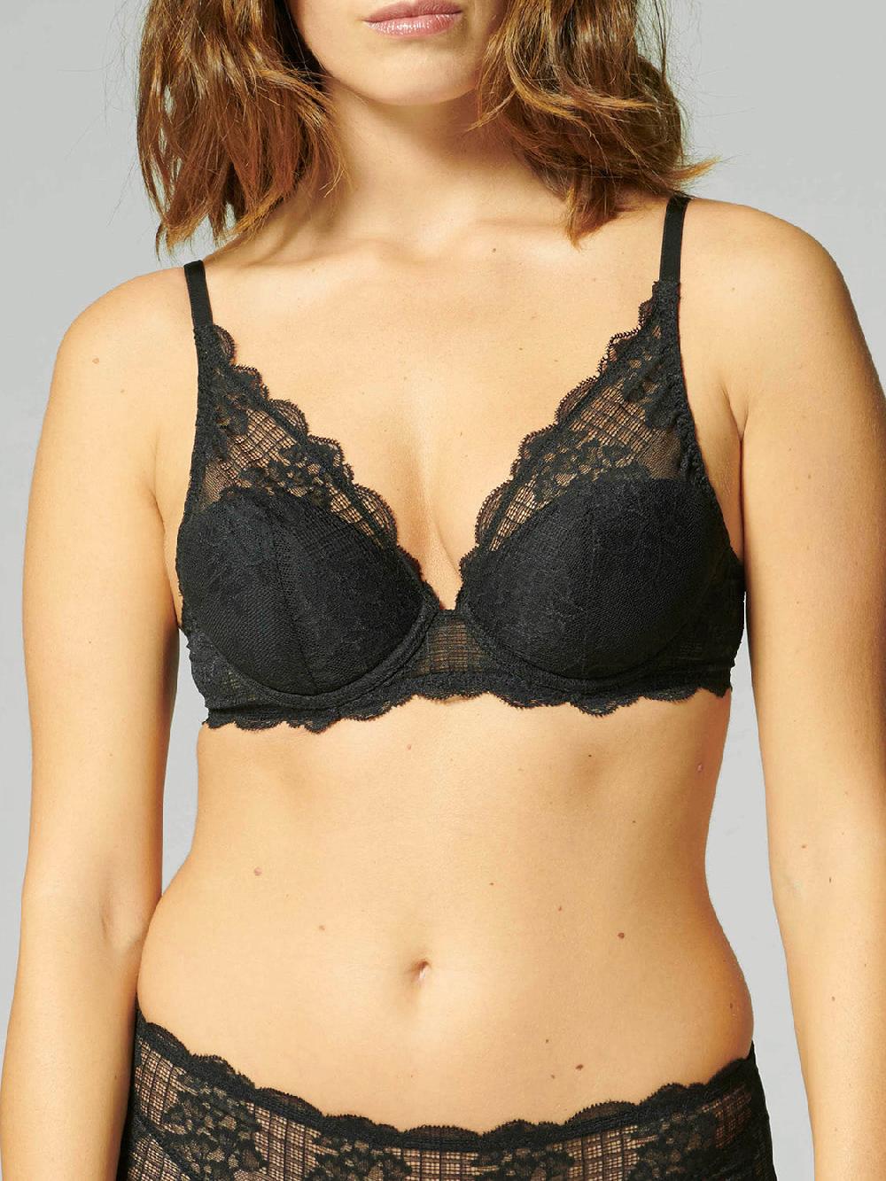 Simone Pérèle Soutien-gorge Push-up Décolleté Plongeant - Noir