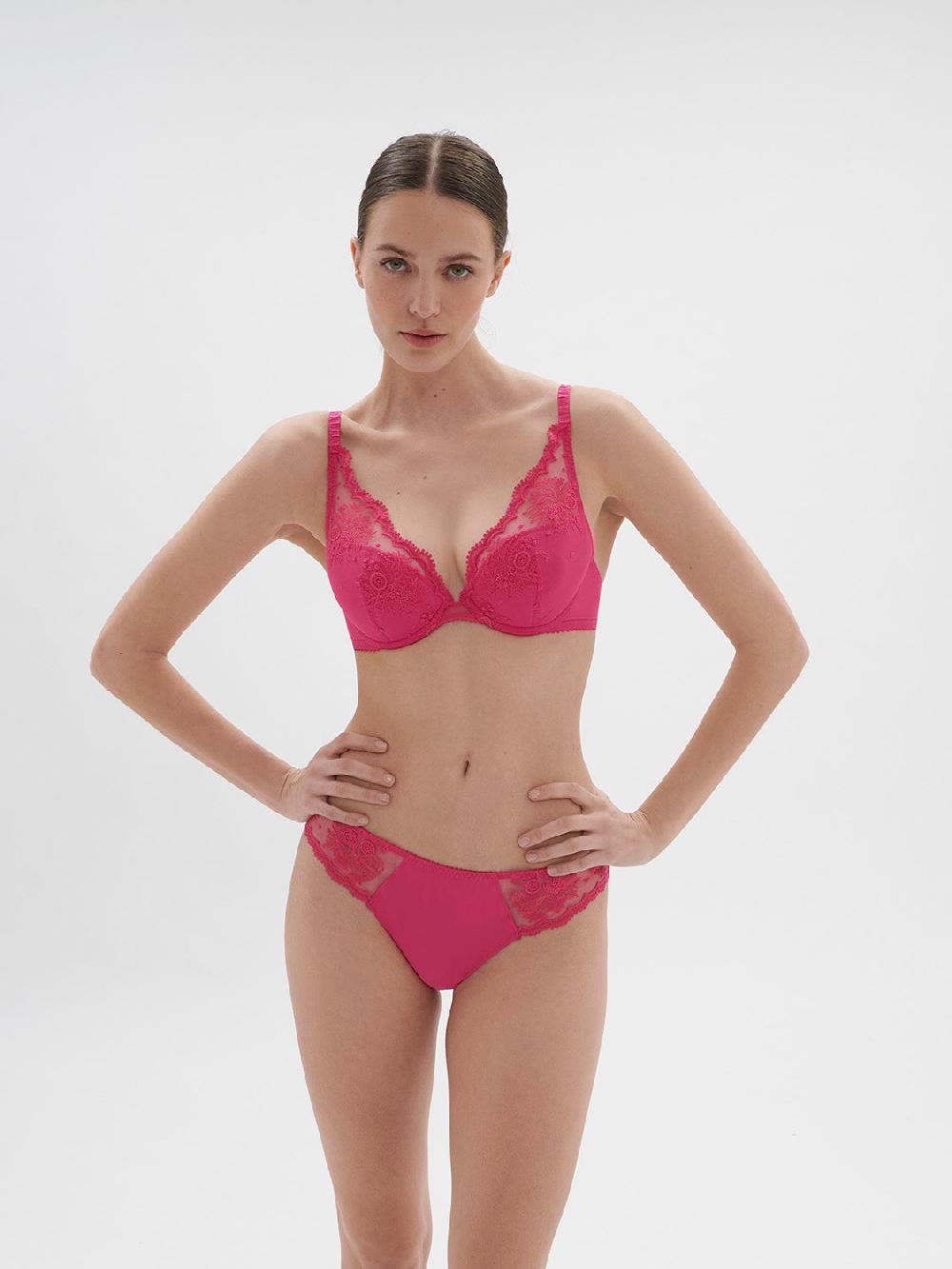 Simone Pérèle Soutien-gorge Push-up Décolleté Plongeant - Rose Disco