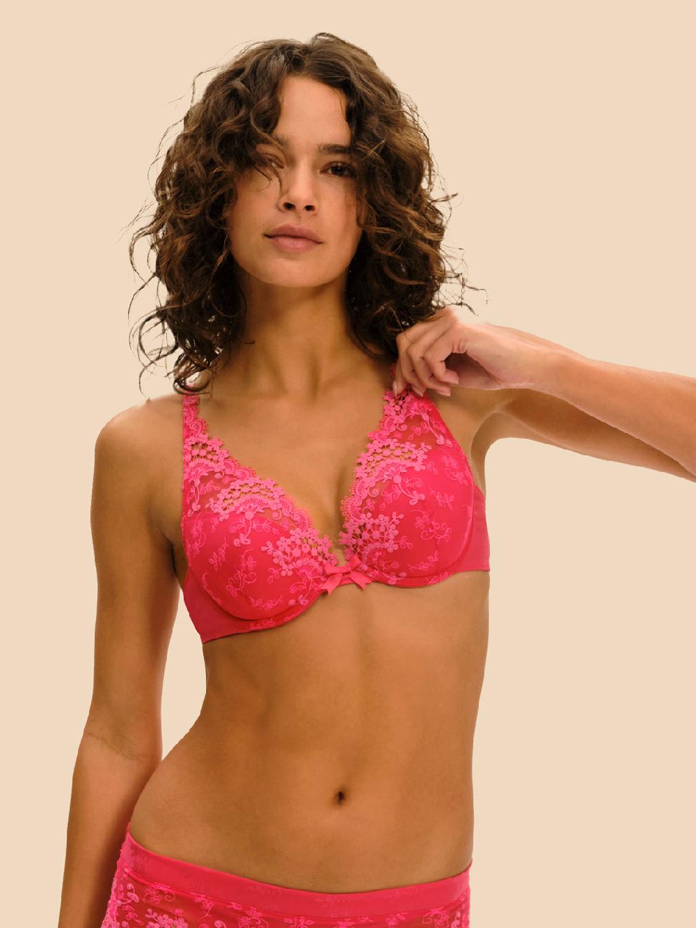 Simone Pérèle Soutien-gorge Push-up Décolleté Plongeant - Rose Fabuleux