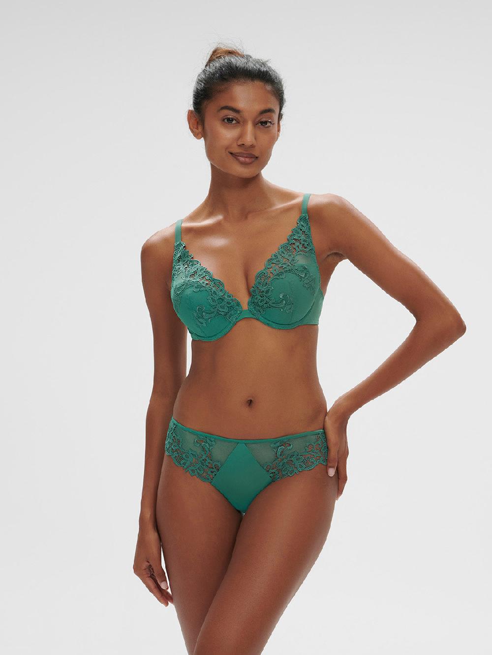 Simone Pérèle Soutien-gorge Push-up Décolleté Plongeant - Vert Garden