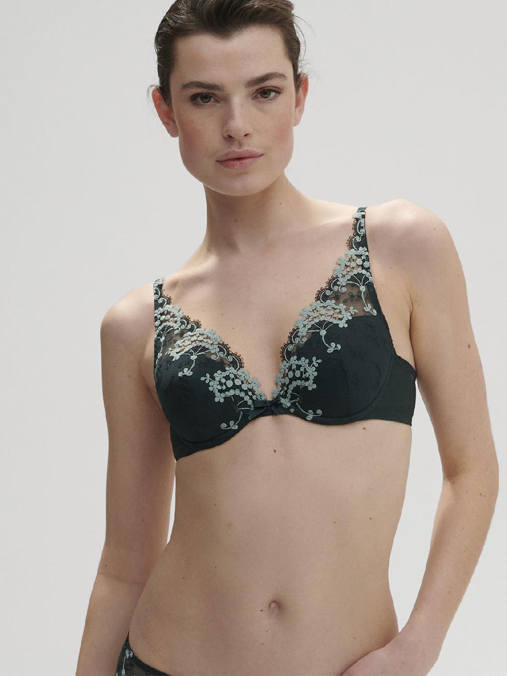 simone pérèle Soutien-gorge push-up décolleté plongeant - Vert Kolsaï