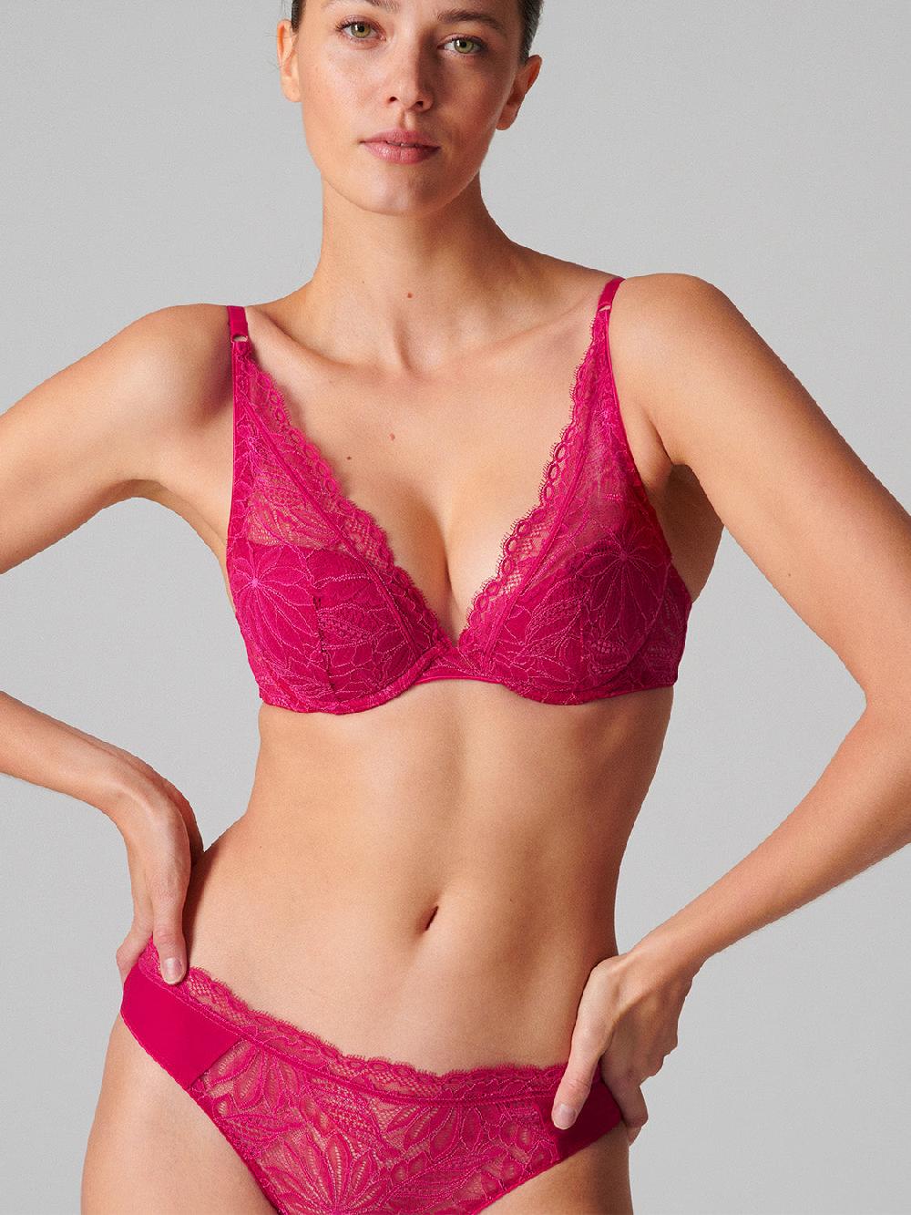 simone pérèle Soutien-gorge push-up triangle - Framboise
