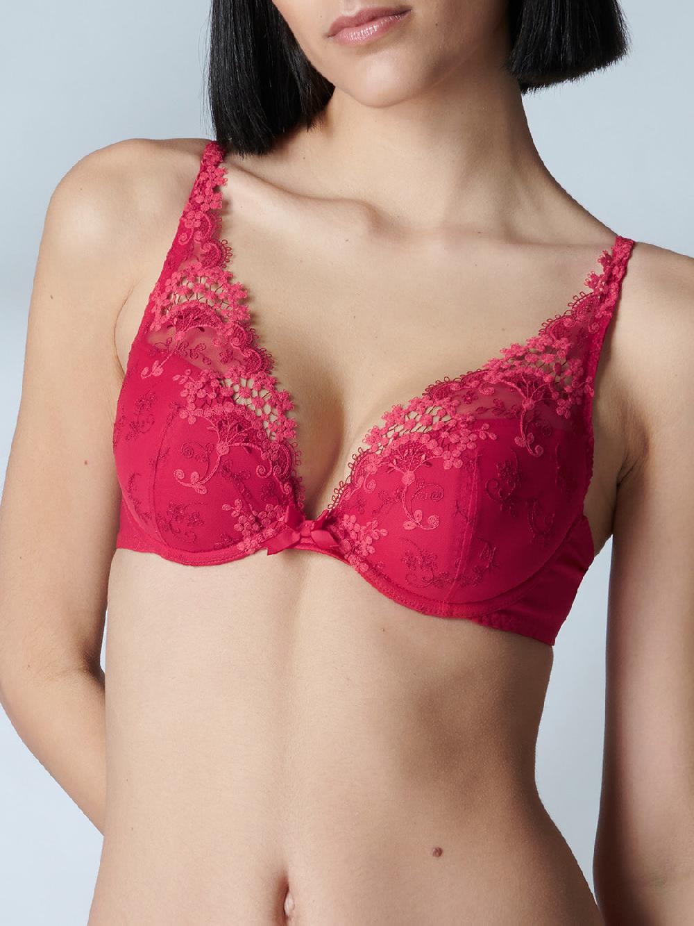 Simone Pérèle Soutien-gorge Push-up Triangle - Rubis/rose