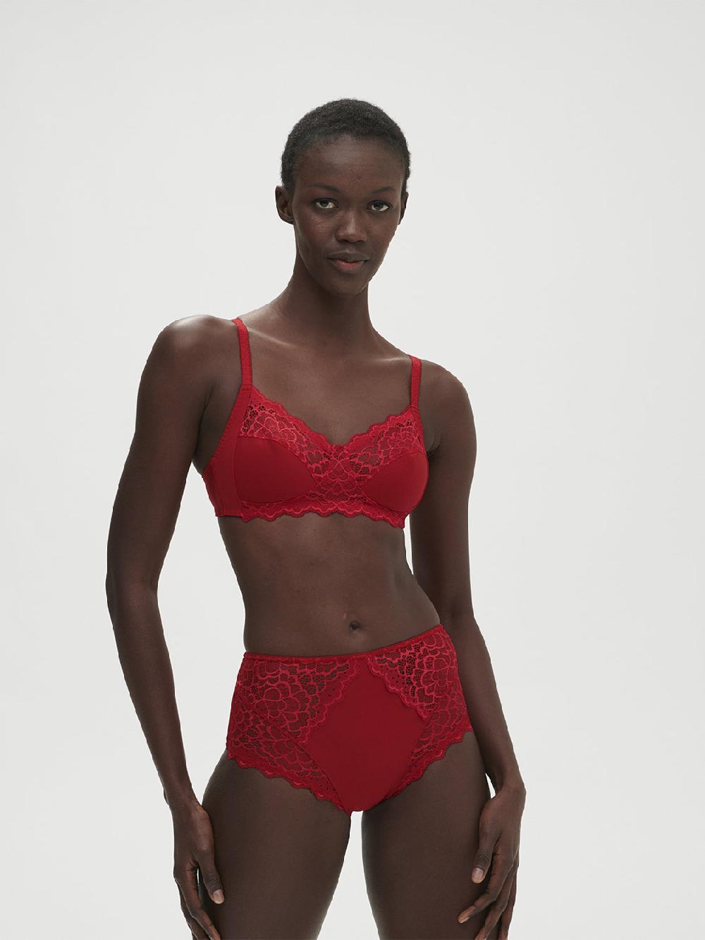 Simone Pérèle Soutien-gorge Sans-armatures Structuré - Rouge Tango