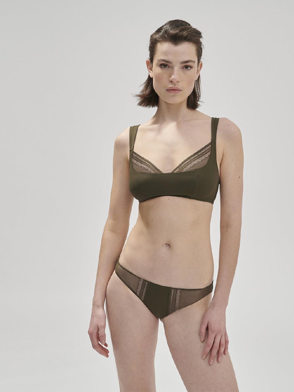 Simone Pérèle Soutien-gorge Sans-armatures Structuré - Vert Aventure