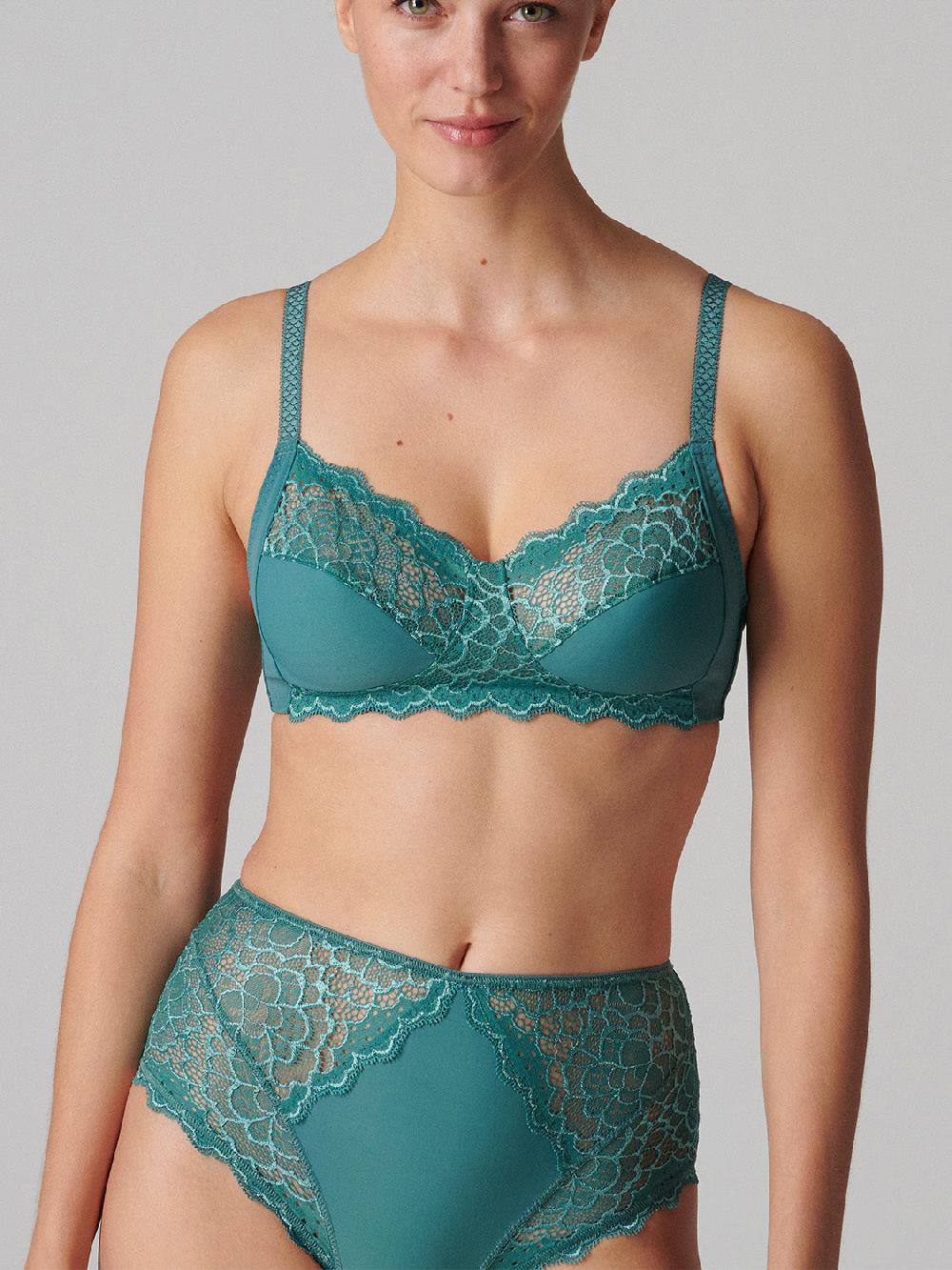 Simone Pérèle Soutien-gorge Sans-armatures Structuré - Vert Boréal