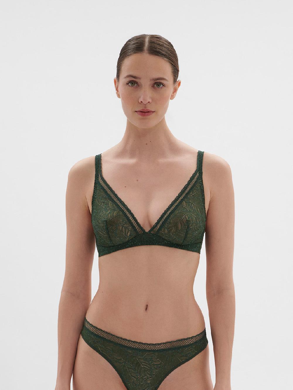 simone pérèle Soutien-gorge sans-armatures structuré - Vert Icône