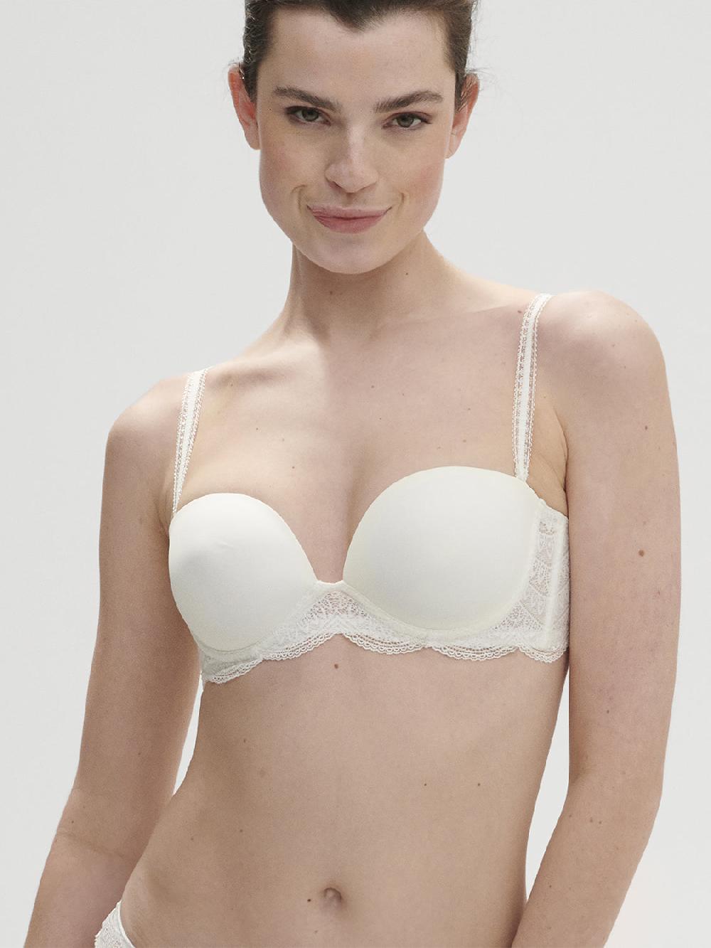 simone pérèle Soutien-gorge sans-bretelles décolleté plongeant - Naturel