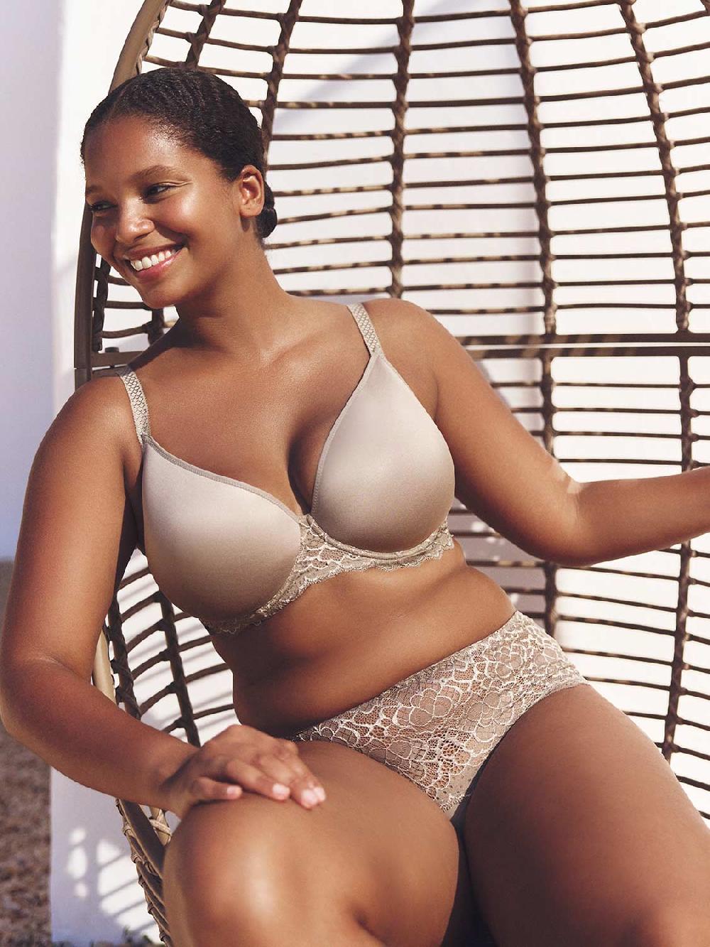 simone pérèle Soutien-gorge spacer décolleté plongeant - Grège