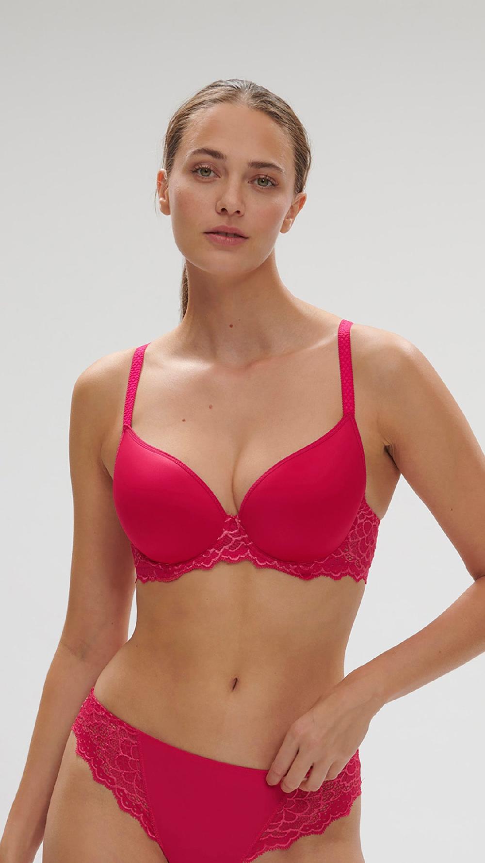 simone pérèle Soutien-gorge spacer décolleté plongeant - Rose Teaberry