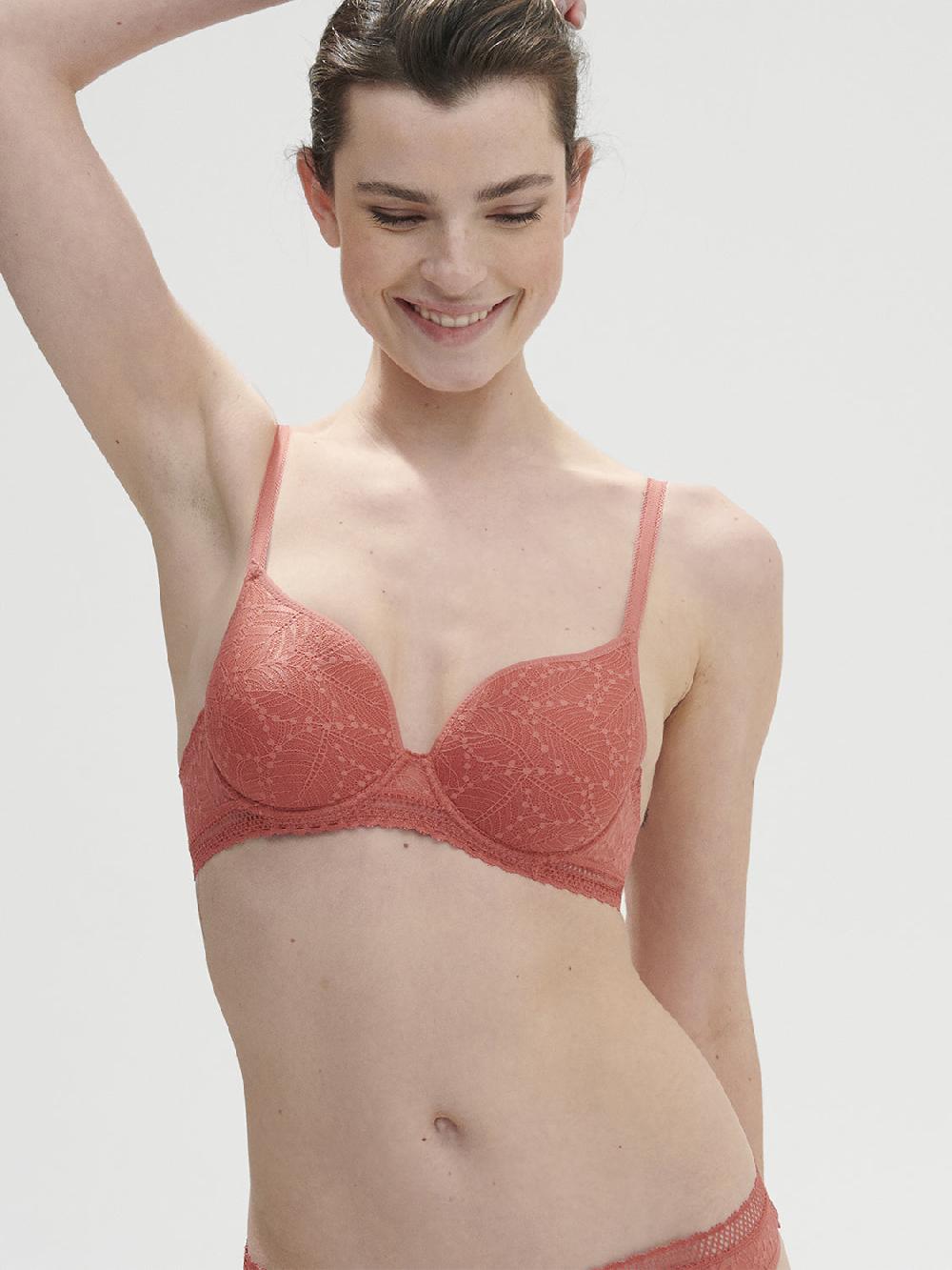 simone pérèle Soutien-gorge spacer décolleté plongeant - Rose Texas
