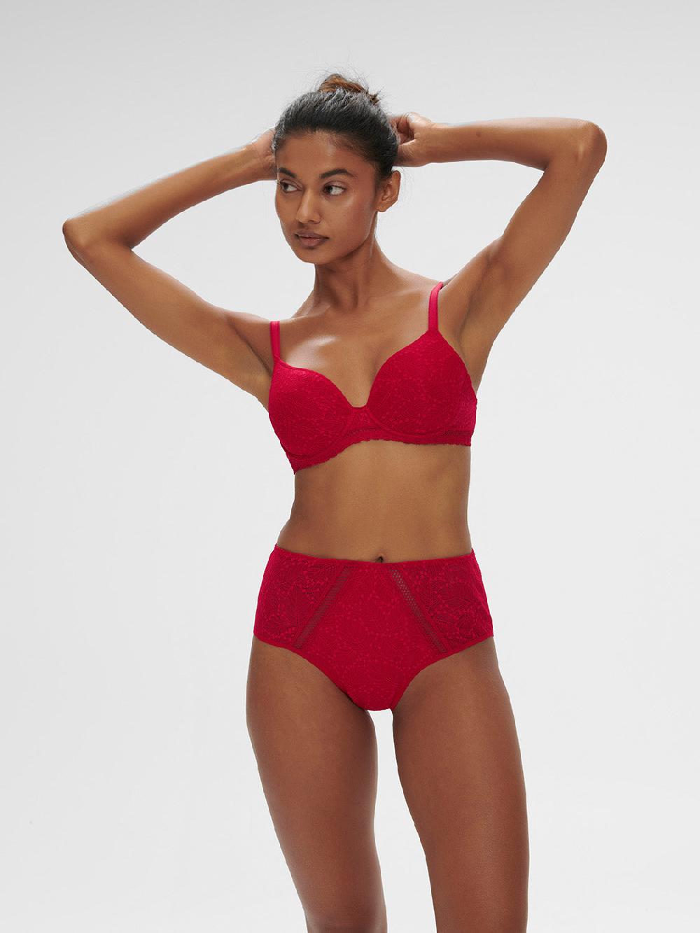 Simone Pérèle Soutien-gorge Spacer Décolleté Plongeant - Rubis/rose