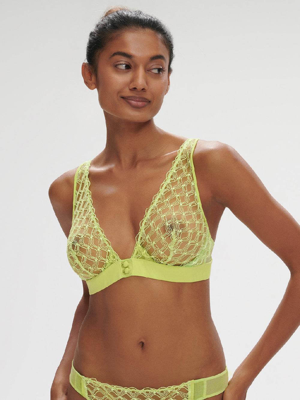 simone pérèle Soutien-gorge triangle avec armatures - Lime