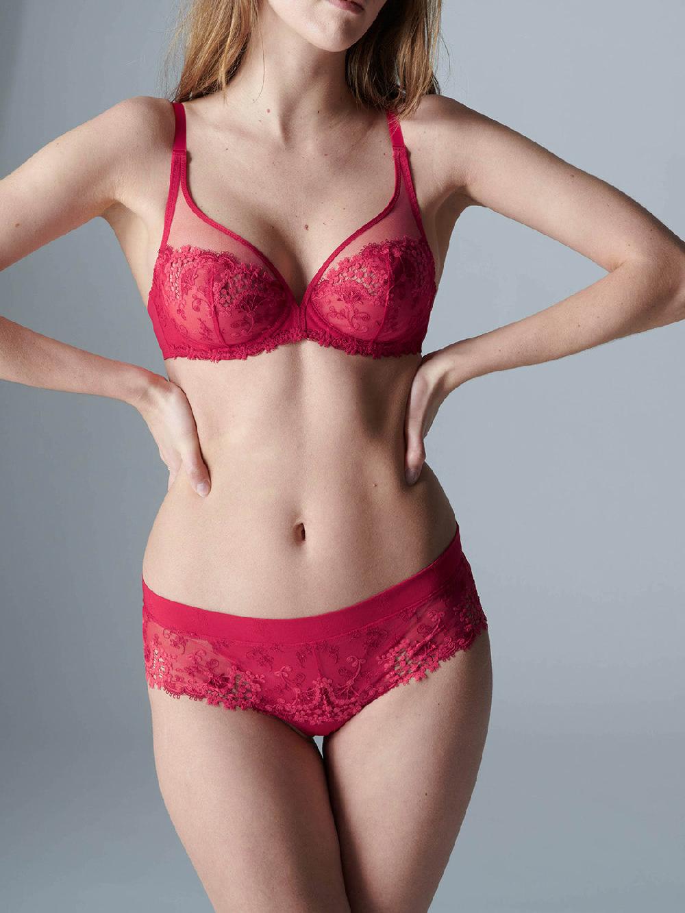 Simone Pérèle Soutien-gorge Triangle Emboitant Décolleté Plongeant - Rubis/rose