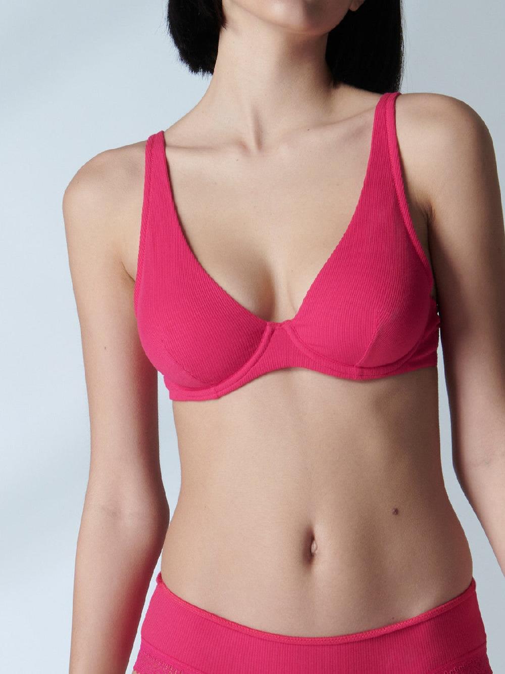 Simone Pérèle Soutien-gorge Triangle Emboitant Décolleté Plongeant - Fuschia