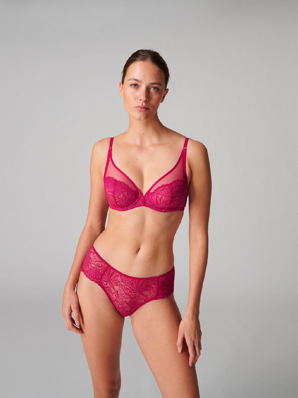 Simone Pérèle Soutien-gorge Triangle Emboitant Décolleté Plongeant - Framboise