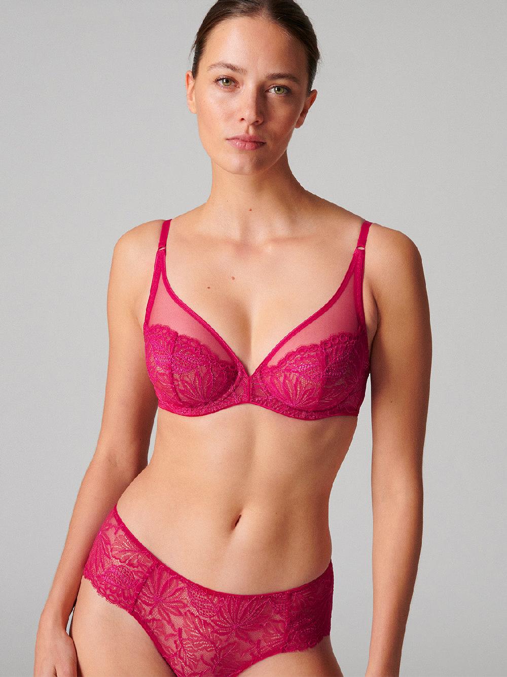 Simone Pérèle Soutien-gorge Triangle Emboitant Décolleté Plongeant - Framboise
