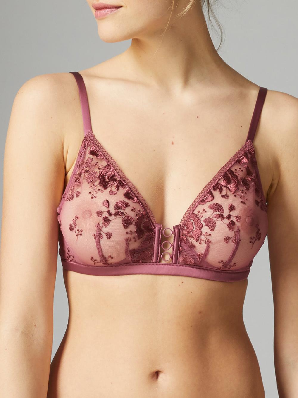 Simone Pérèle Soutien-gorge Triangle Emboitant Décolleté Plongeant - Rose Diva