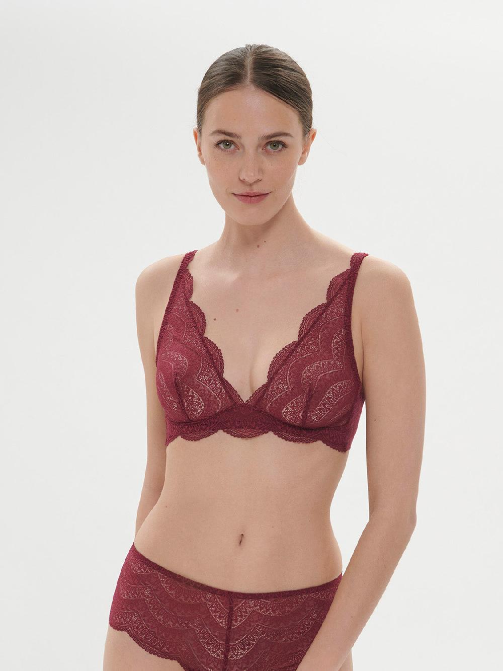 Simone Pérèle Soutien-gorge Triangle Sans-armatures - Rouge Spinelle