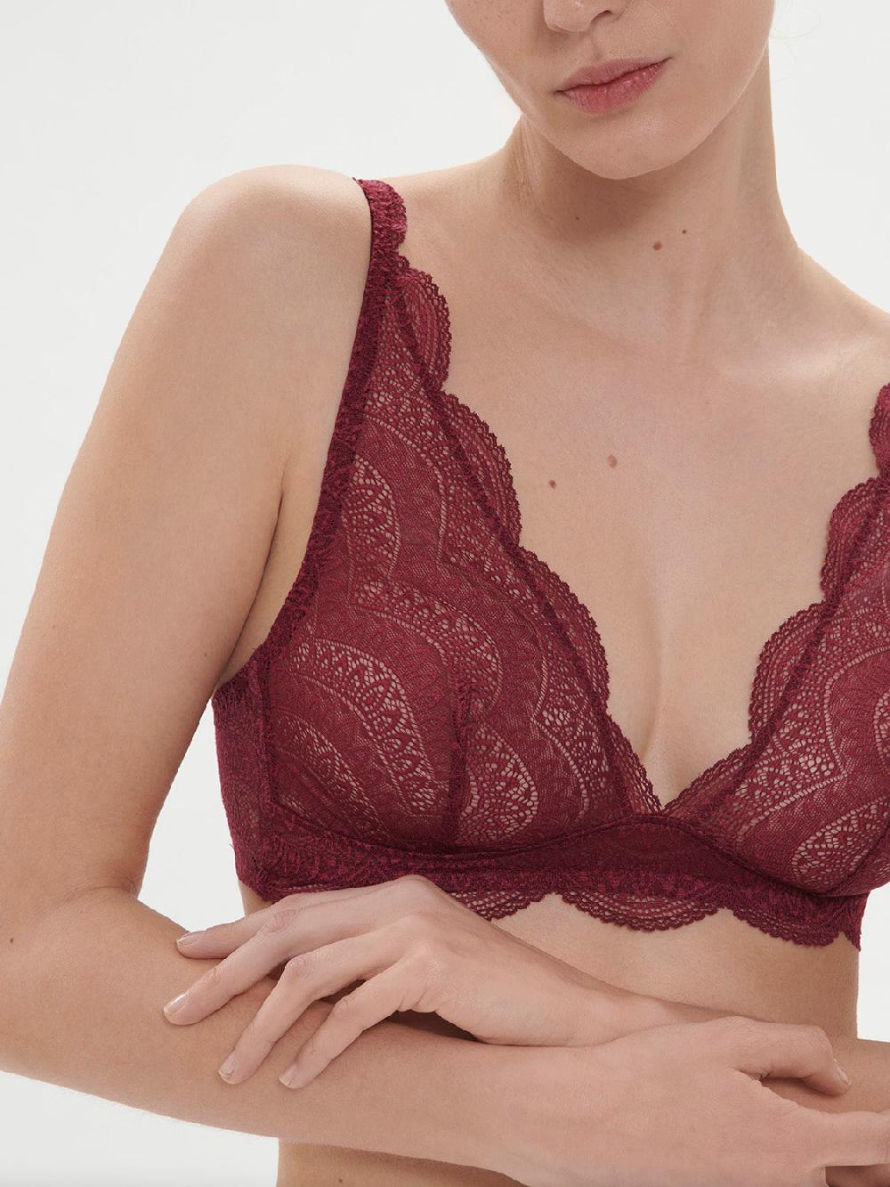 Simone Pérèle Soutien-gorge Triangle Sans-armatures - Rouge Spinelle