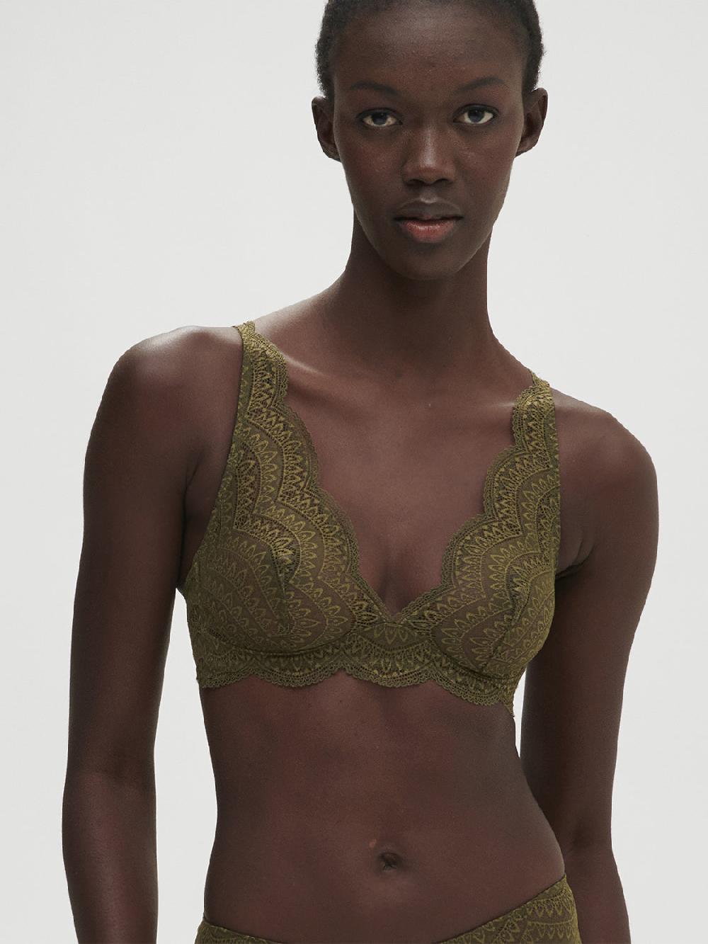 simone pérèle Soutien-gorge triangle sans-armatures - Vert Aventure