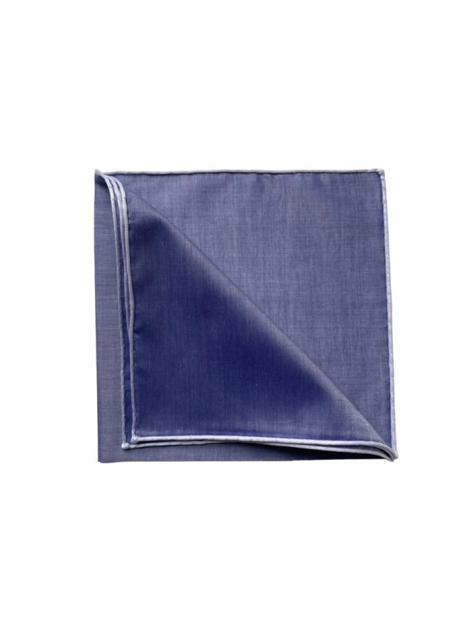 simonnot godard Mouchoir à bord blanc col. bleu marine