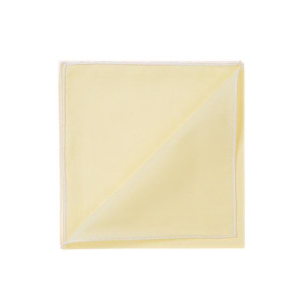 simonnot godard Mouchoir à bord blanc col. jaune citron