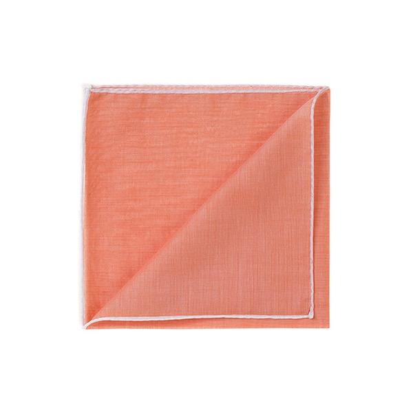 simonnot godard Mouchoir à bord blanc col. orange vif