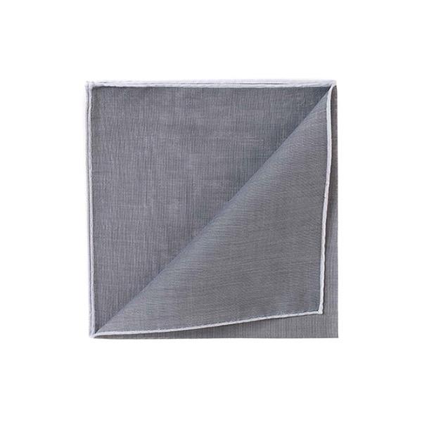 simonnot godard Mouchoir à bord blanc col. gris
