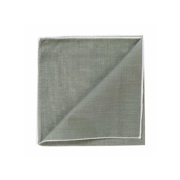 simonnot godard Mouchoir à bord blanc col. kaki