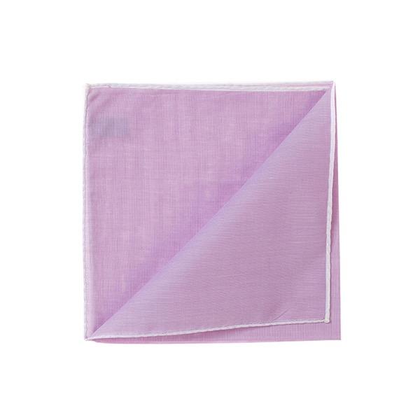 simonnot godard Mouchoir à bord blanc col. parme