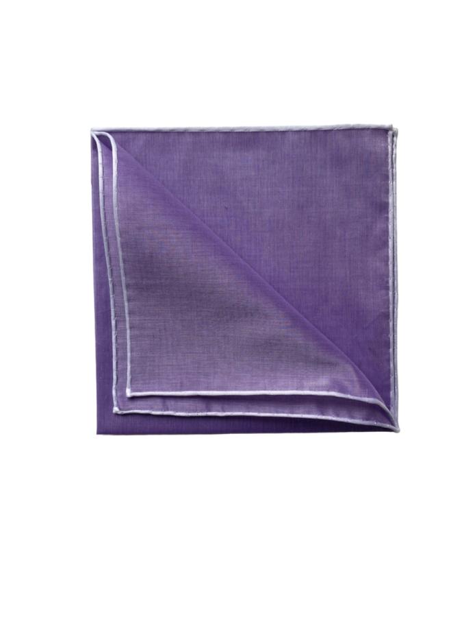 simonnot godard Mouchoir à bord blanc col. violet