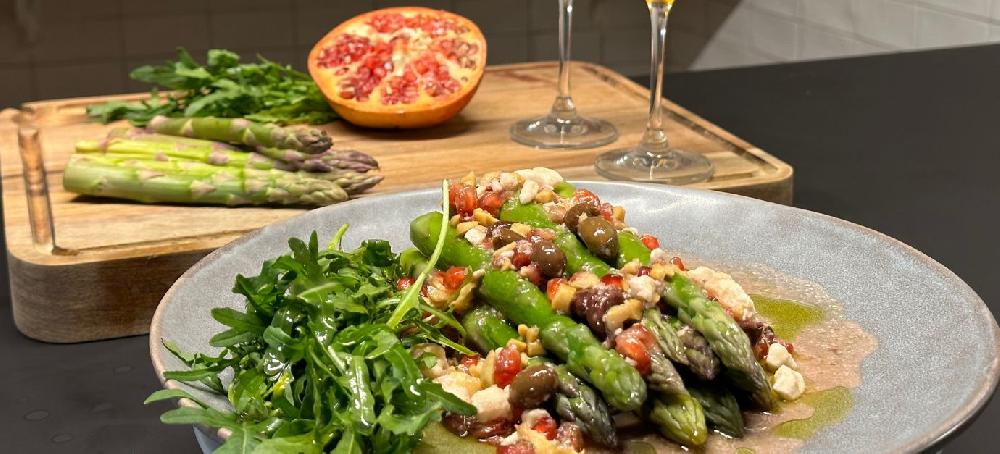 sitram Asperges vertes grenades vinaigrette sublimée par une vapeur de verveine